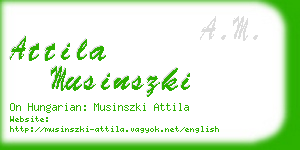 attila musinszki business card